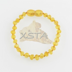 Amber teething bracelet baroque honey raw